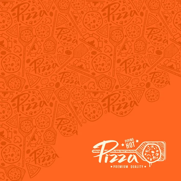 Pizza täckning för lådor — Stock vektor