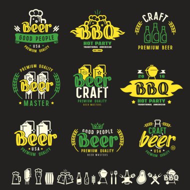 Barbekü ve zanaat bira bira Amblemler