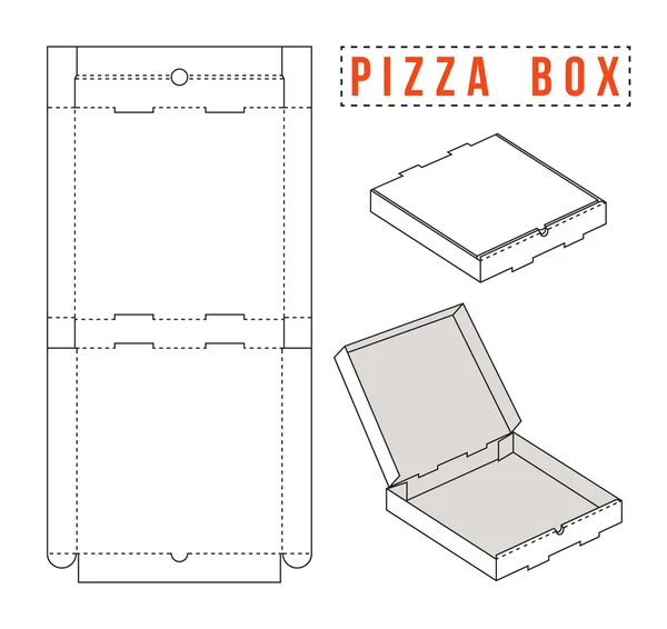 Caja de vector de stock para pizza — Archivo Imágenes Vectoriales