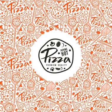 Hisse senedi vektör pizza kapak kutuları için 
