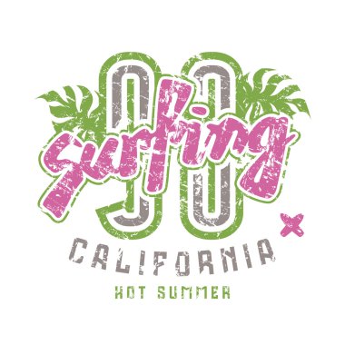 Sörf amblemi retro tarzı