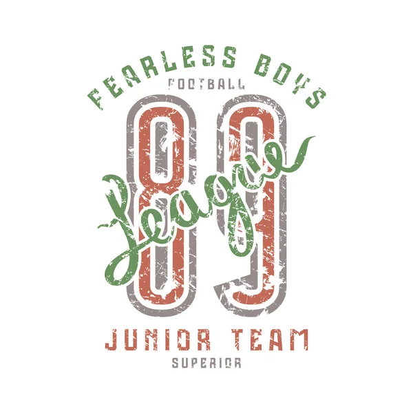 Junior voetbal team embleem in retro stijl — Stockvector