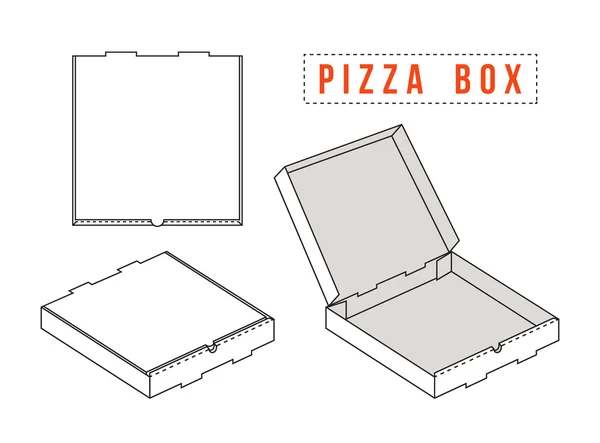 Векторная коробка для пиццы — стоковый вектор