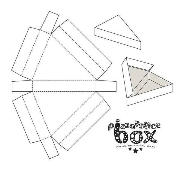 Lager vektor kryssrutan för pizza slice — Stock vektor