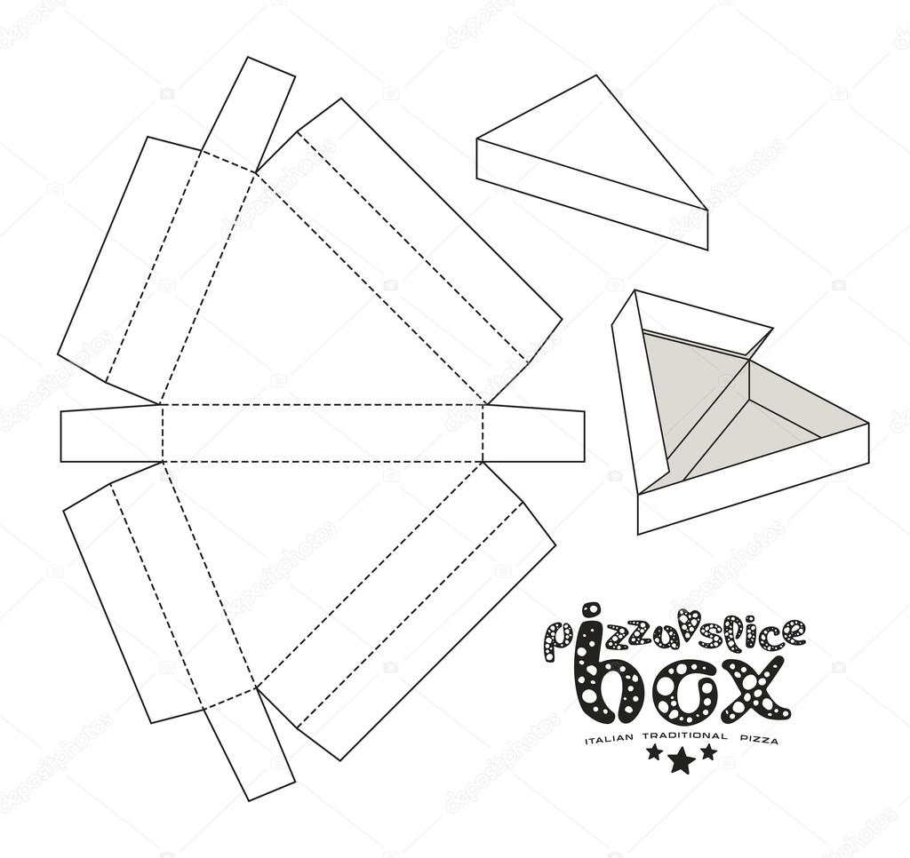 Stock vector box for pizza slice 