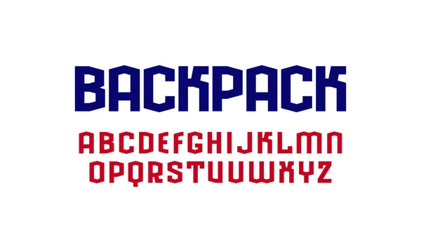 Sans Serif Font Sport Style Cartas Para Design Logotipo Emblema —  Vetores de Stock