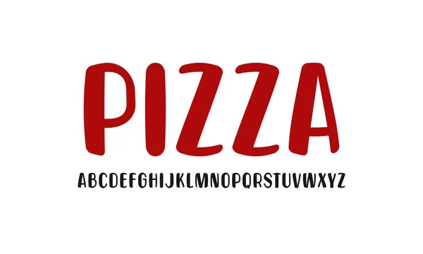Sans Serif Font Rounded Corners Letters Logo Emblem Design Print — Stock Vector