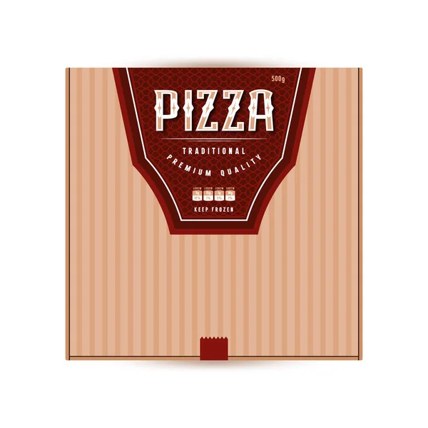 Design Etiquetas Para Caixa Pizza Estilo Ocidental Texto Sobre Fundo — Vetor de Stock