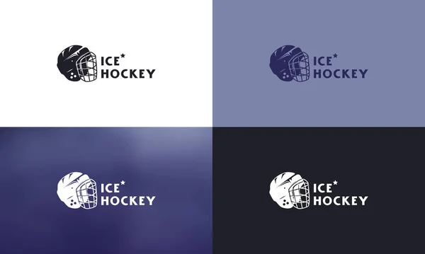 Embleem Voor Ijshockeykampioenschap Kleurvariatie — Stockvector