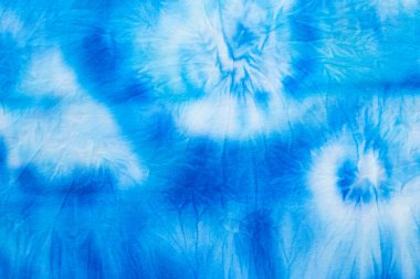 Mavi soyut el boyalı kravat deseni. Halk tarzı tasarım. Tekstil, kumaş, duvar kağıdı, ambalaj kağıdı için yaratıcı arkaplan