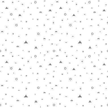 Modern, soyut, kusursuz desen. Tekstil, duvar kağıdı ve arka plan tasarımı için. Beyaz arkaplanda siyah baskı