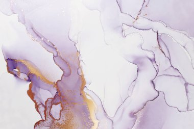 Çivit mavisi ve altın rengi soyut el boyalı alkol mürekkebi dokusu. Tasarımınız için yaratıcı arkaplanı kapatın