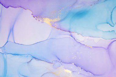 Soyut el boyası alkol mürekkebi dokusu. Çivit mavisi ve mavi renk. Tasarımınız için yaratıcı arkaplan