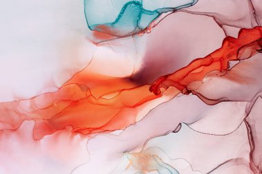 Soyut el boyası alkol mürekkebi dokusu. Tasarımınız için parlak renkler yaratıcı arkaplan