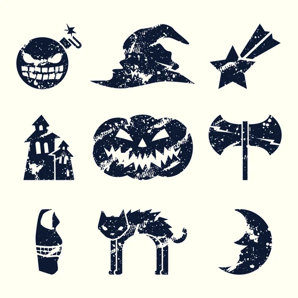 Iconos de Halloween — Vector de stock