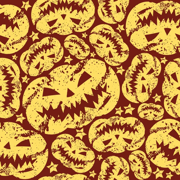 Halloween pompoen naadloze patroon — Stockvector