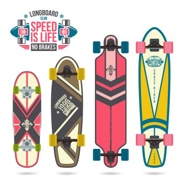 set parmak longboard üzerinde 