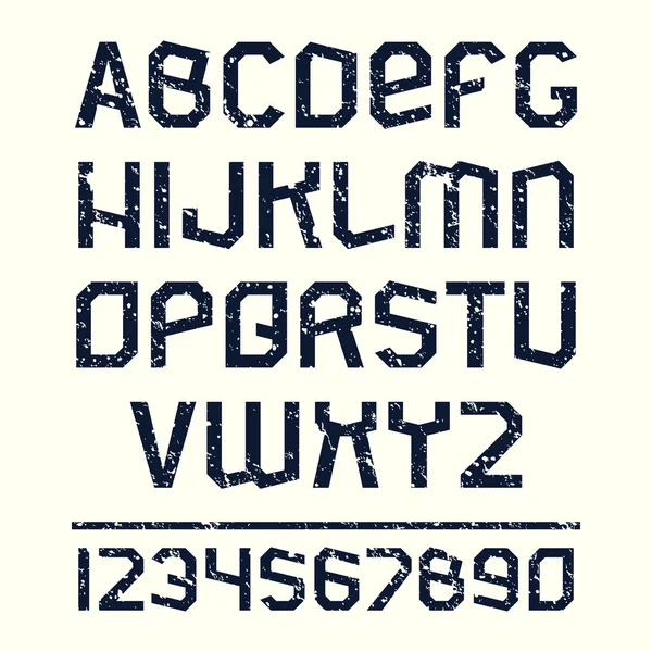 Fonte Sans serif dans retro stile — Image vectorielle