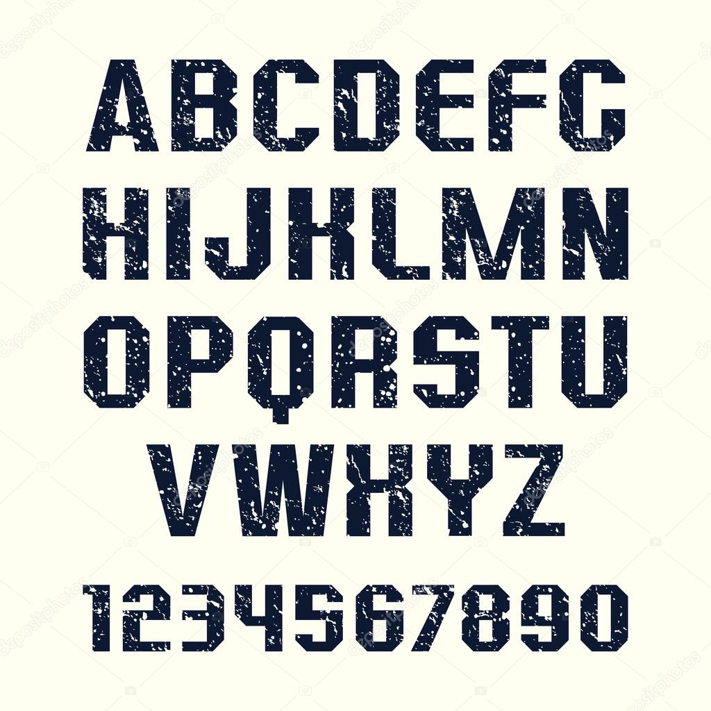 Sans serif  font in retro sport style