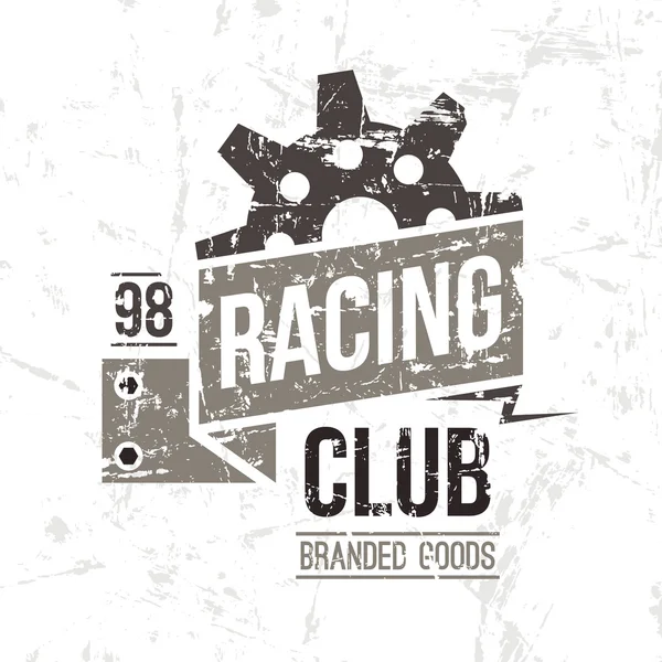 Club de course emblème dans un style rétro — Image vectorielle