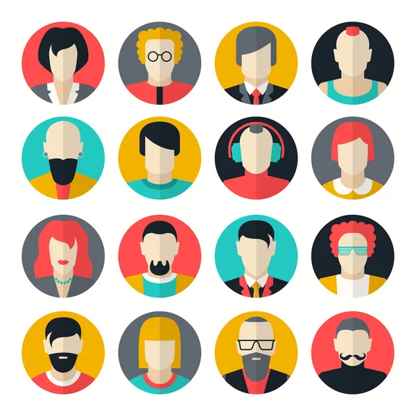 Personnages stylisés avatars — Image vectorielle