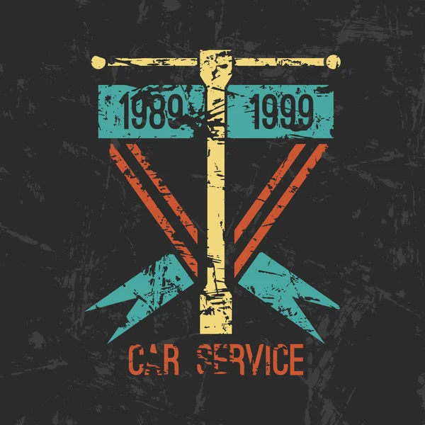 Service de voiture emblème — Image vectorielle