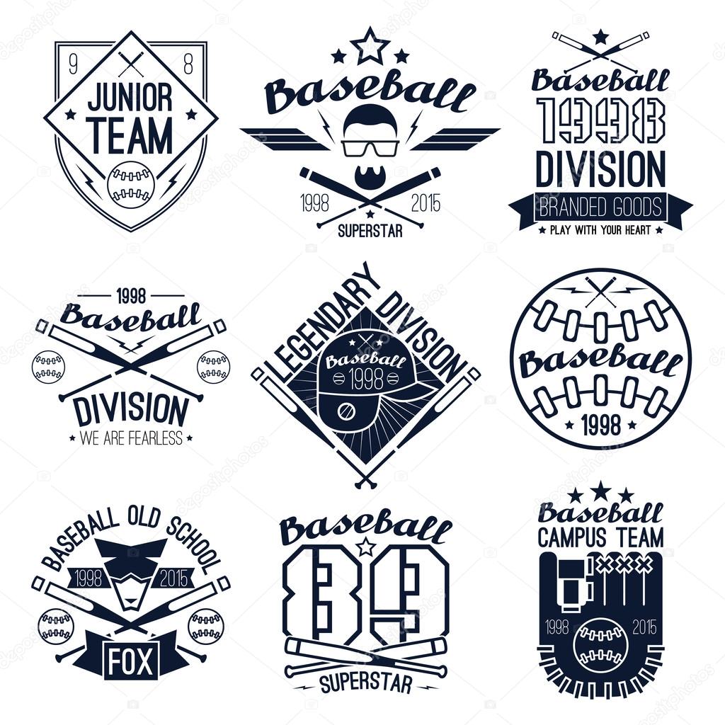 College baseball team emblems