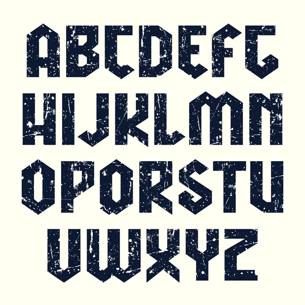 Gotik tarzı sans serif lineales geometrik yazı tipi