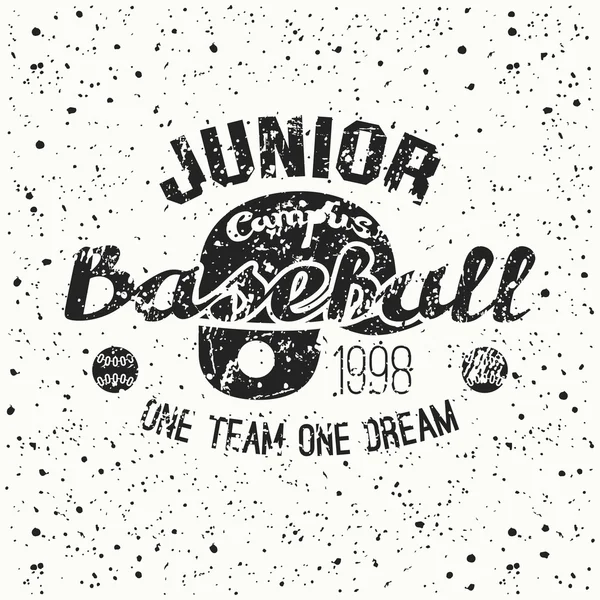 Colegio de béisbol emblema del equipo junior — Archivo Imágenes Vectoriales