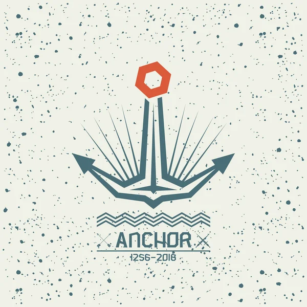Anchor emblem — Stock Vector