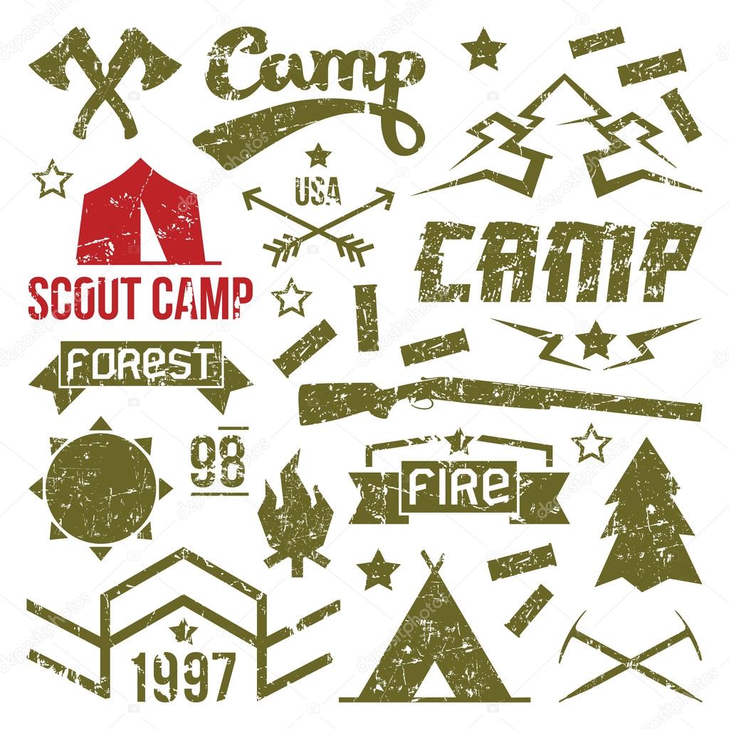 Scout camp badges 