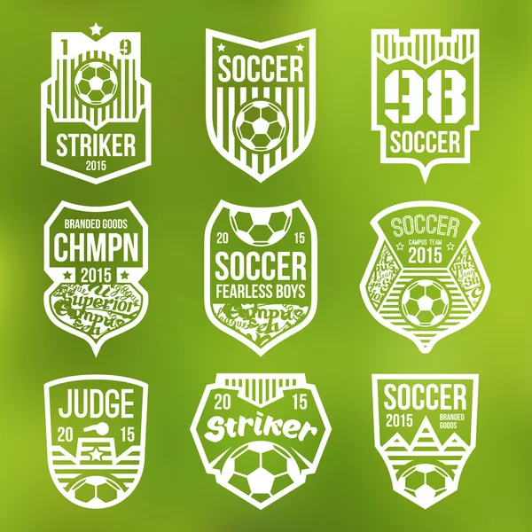 Emblemas de fútbol — Vector de stock