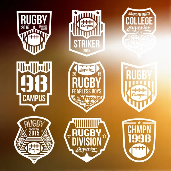 College rugby team emblems Vector Art Stock Images Depositphotos