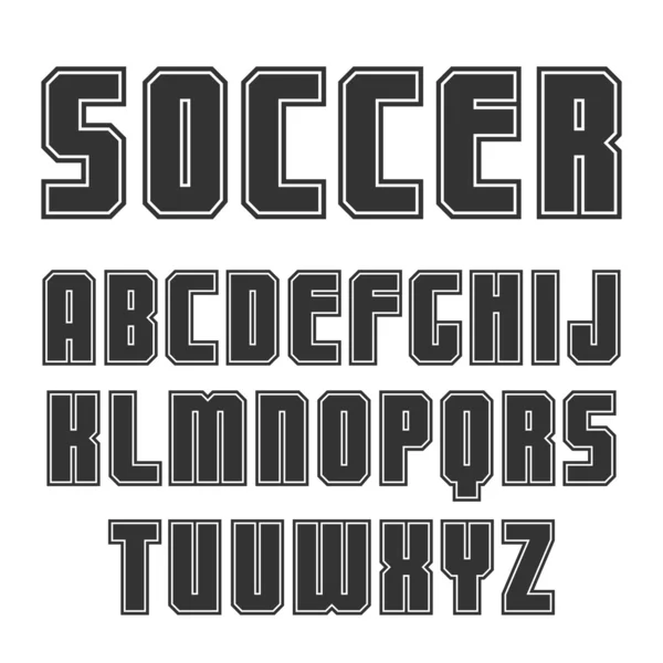 Athletic Style Font. Football, Soccer Style Font with Lines Stock