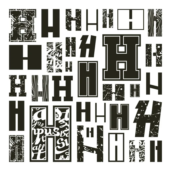 设置的版本的英文字母 H — 图库矢量图片