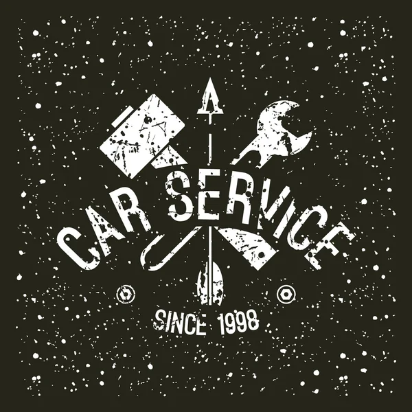 Emblema de servicio de coches — Archivo Imágenes Vectoriales