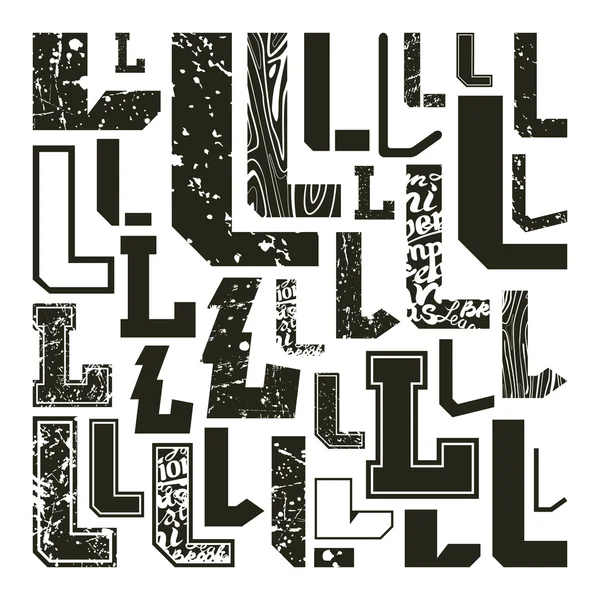 设置的版本的字母 L — 图库矢量图片