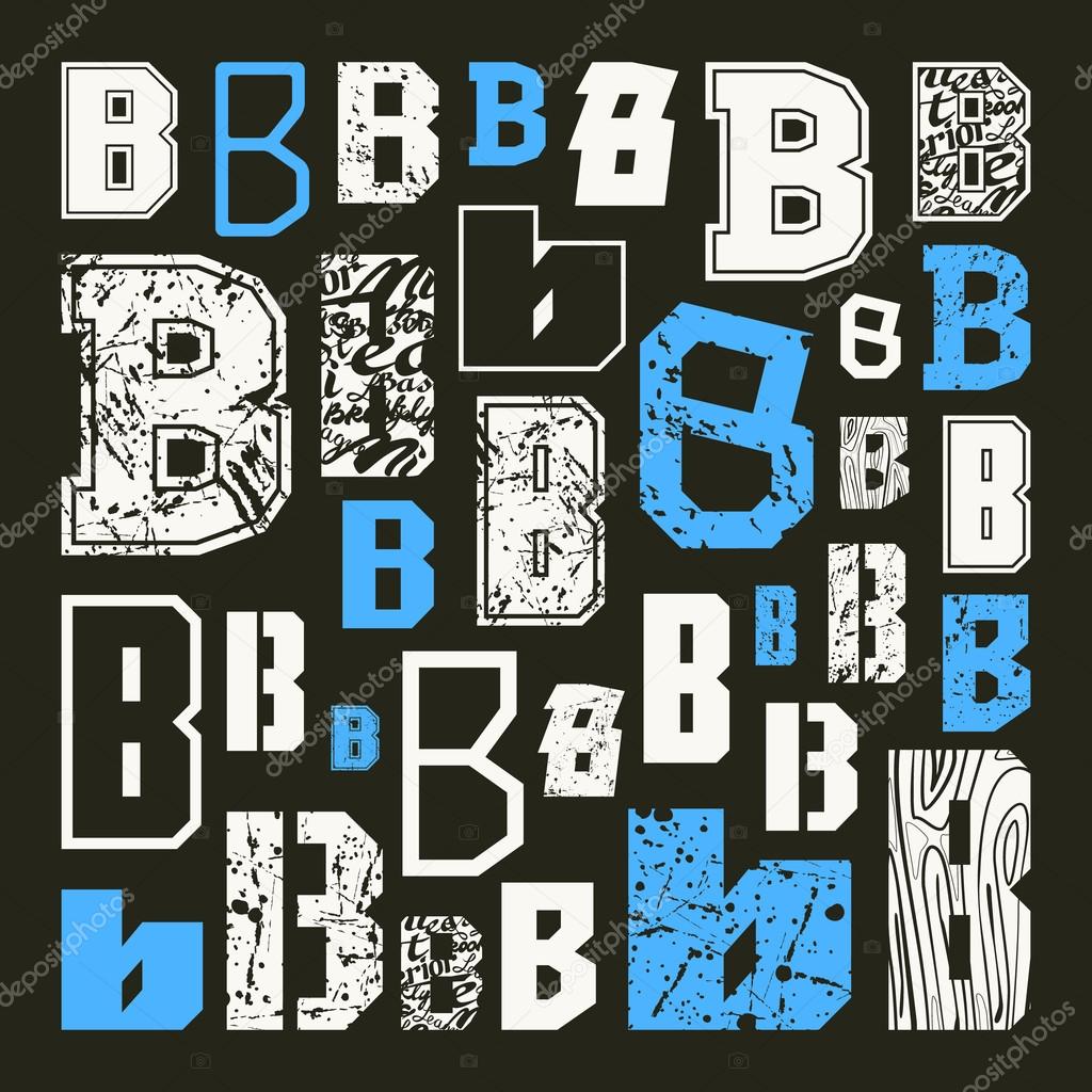 Set versions of letters B