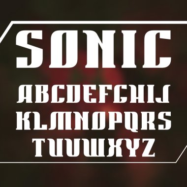 Serif yazı tipi geometrik inşa kalın