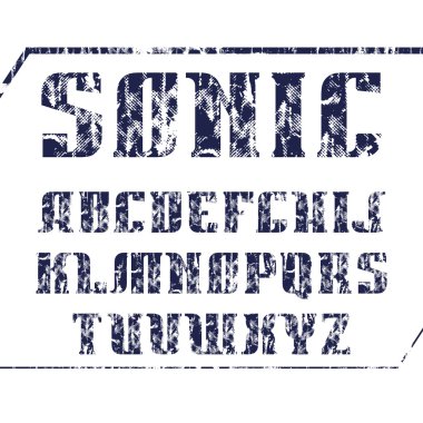 Serif yazı tipi geometrik inşa kalın