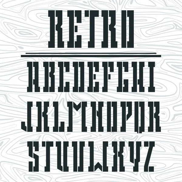 Stencil-plate bold serif fuente en estilo western — Vector de stock