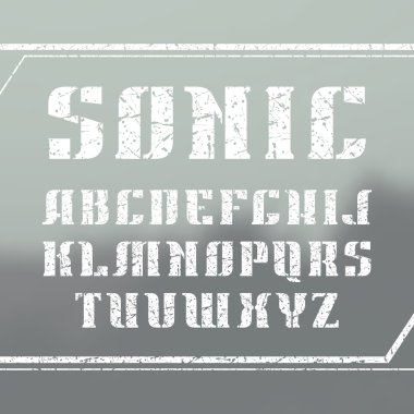 Şablon-plaka serif yazı tipi kalın 