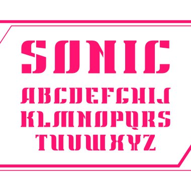 Şablon-plaka serif yazı tipi kalın 