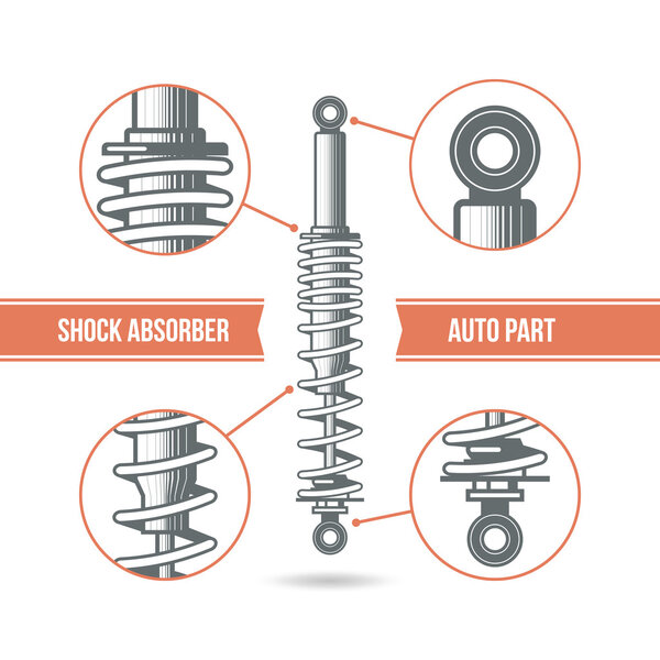 Car shock absorber icon
