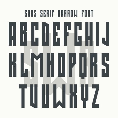 Retro tarzı kalın sans serif yazı tipi