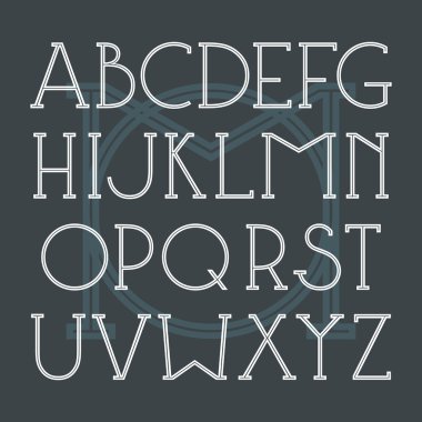 Serif yazı tipi orta klasik tarzı 
