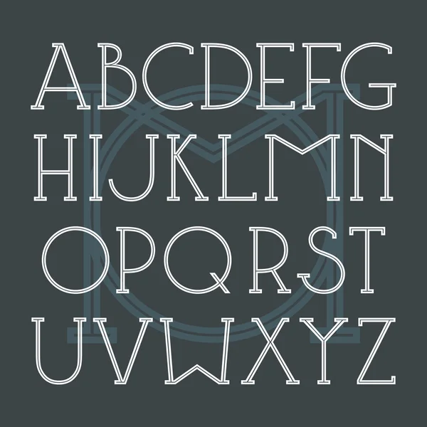 Serif font medium in classic style — Stock Vector