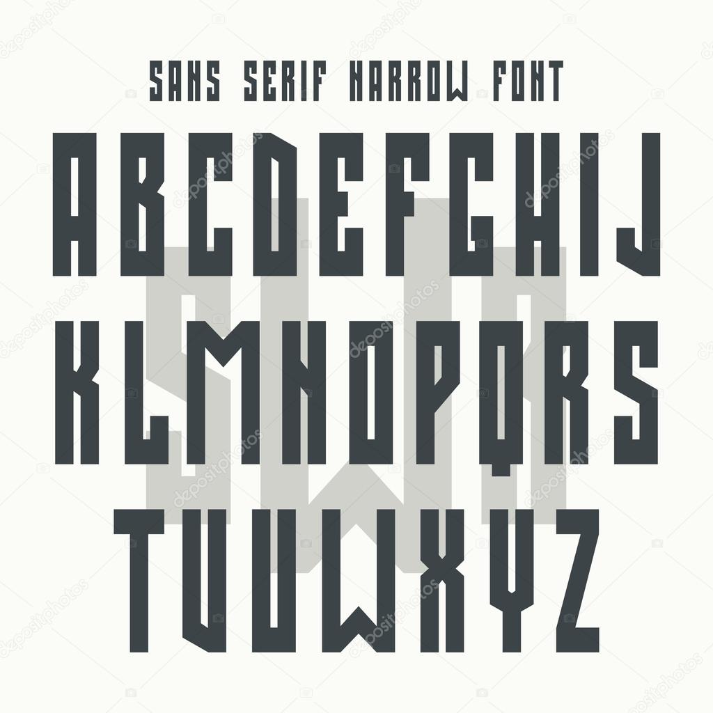 Bold sans serif font in retro style