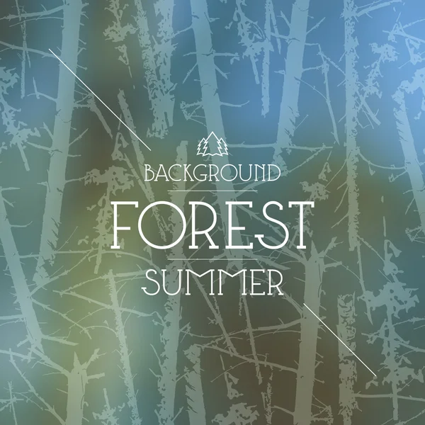 Fondo forestal de verano — Vector de stock