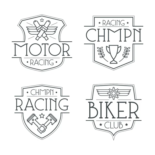 Racing badges voor t-shirt — Stockvector